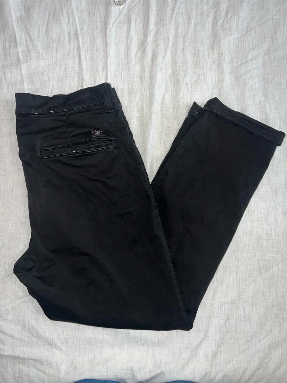 Nudie Jeans Co Pants Mens 32 X 28 Blue Chino Alvin‎ Stretch Flat Front Ankle